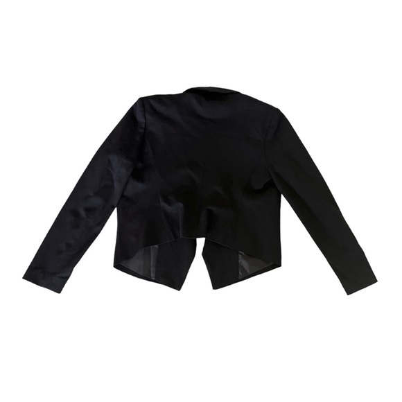 Philosophy Black Cropped Open Front Blazer Size 6 - Picture 5 of 5